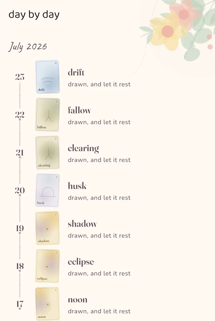 A week of draws — your little almanac